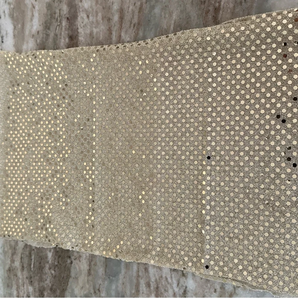 Gold Sequin & Shimmer Sparkle Scarf /Headpiece / Waist Sash - Halloween Costume
